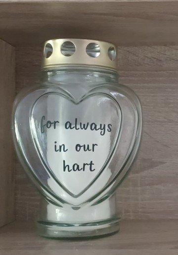 Hart kaars for always in our hart